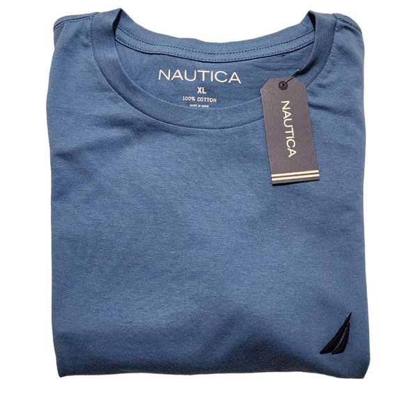 Nautica Men's Solid‎ T-Shirt Crewneck Short Sleeve - Picture 2 of 2